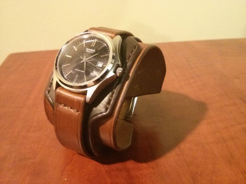 Leather wristband